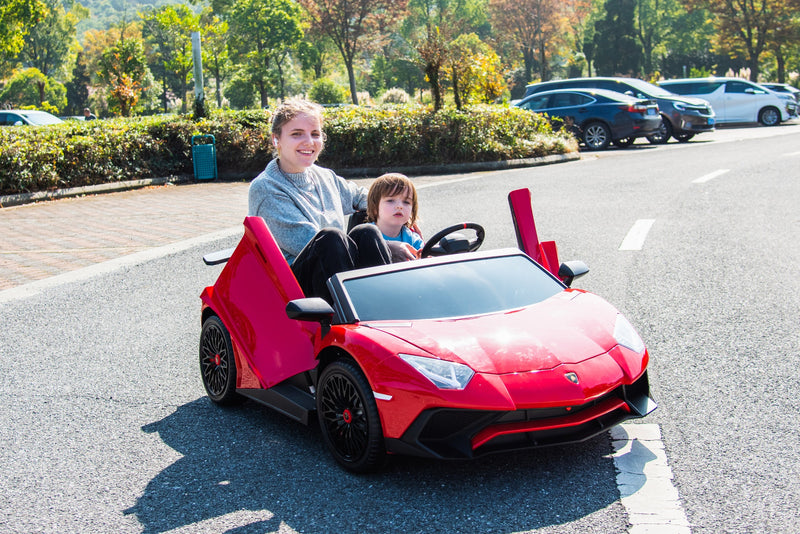 24V Lamborghini Aventador 2 Seater Ride on Car for Kids: Advanced Brushless Motor & Differential for High-Octane Fun