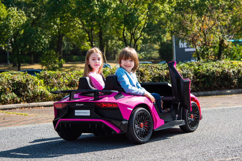 24V Lamborghini Aventador 2 Seater Ride on Car for Kids: Advanced Brushless Motor & Differential for High-Octane Fun