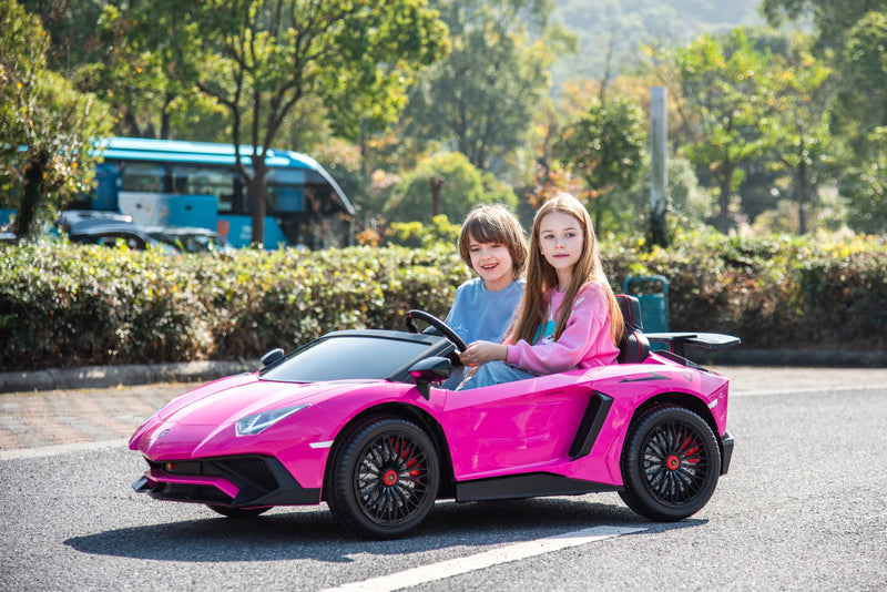 24V Lamborghini Aventador 2 Seater Ride on Car for Kids: Advanced Brushless Motor & Differential for High-Octane Fun