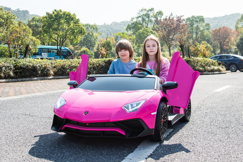 24V Lamborghini Aventador 2 Seater Ride on Car for Kids: Advanced Brushless Motor & Differential for High-Octane Fun